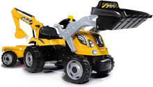 Детские каталки и качалки для малышей smoby Builder Max 7600710301 Tractor, Yellow