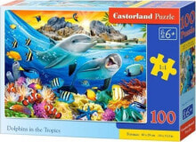 Детские развивающие пазлы castorland Puzzle 100 Dolphins in the Tropics CASTOR