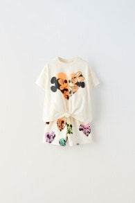 Mickey and minnie mouse © disney t-shirt and bermuda shorts co-ord