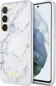 Guess Etui Guess GUHCS23MPCUMAH do Samsung Galaxy S23+ Plus S916 biały/white hardcase Marble