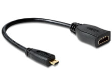DeLOCK 65391 HDMI кабель 0,23 m HDMI Тип A (Стандарт) HDMI Тип D (Микро) Черный