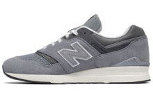 New Balance 697系列 Leather 耐磨防滑 低帮运动跑步鞋 女款 灰色 / Кроссовки New Balance 697 Leather WL697CR