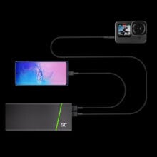 Green Cell KABGC25 USB кабель 0,3 m USB A USB C Черный