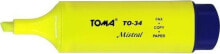 Фломастеры для рисования для детей toma Highlighter Mistral yellow (10 pcs) TOMA