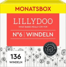 Купить детские подгузники и средства гигиены Lillydoo: Windeln Gr. 6 (13-18 kg), Monatsbox, 136 St