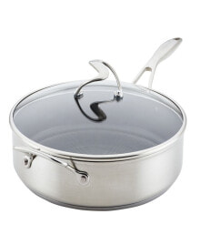 Circulon stainless Steel 5 Quart Induction Saute Pan with Lid and Steelshield Hybrid Stainless and Non-stick Technology