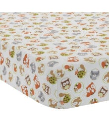 Friendly Forest Woodland Animals Baby Fitted Crib Sheet