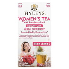 Hyleys Tea, Женский чай с листьями малины, малина, 25 чайных пакетиков в фольгированной упаковке, по 1,5 г (0,05 унции)