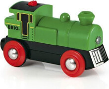 Наборы игрушечных железных дорог, локомотивы и вагоны для мальчиков Brio Lokomotywa na baterię Speedy Green (33595)
