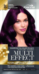 Оттеночные и камуфлирующие средства для волос joanna Multi Effect Instant Color Shampoo 07  Окрашивающий кератиновый шампунь, оттенок 07 глубокий бордовый 35 г