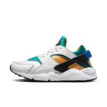 [DD1068-110] Mens Nike AIR HUARACHE 'WHITE BLUE EMERALD RESIN'