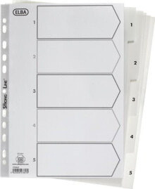 Elba STRONG-LINE REGISTER PP A4 HVID 1-5, HVID