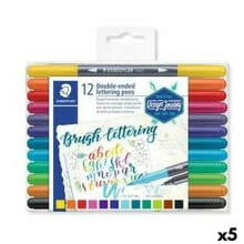 Set of Felt Tip Pens Staedtler Lettering Double-ended (5 Units)