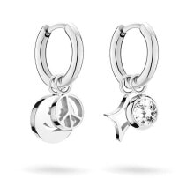 Ювелирные серьги original round earrings with pendants 2 in 1 TJ-0422-E-20