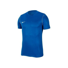 Мужские спортивные футболки Мужская футболка спортивная  синяя однотонная Nike Park 20