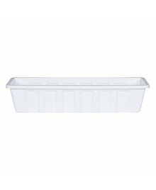 Poly-Pro Plastic White 24 Inches Flower Box Planter