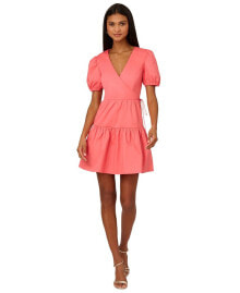 Adrianna by Adrianna Papell women's Faux-Wrap Tiered Dress