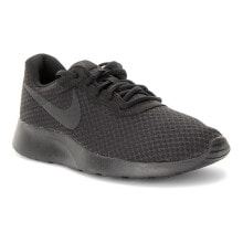 Мужская спортивная обувь для бега мужские кроссовки спортивные для бега черные текстильные низкие Nike Tanjun  812654-001 8.5