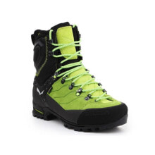 Мужские кроссовки спортивные треккинговые зеленые кожаные замшевые высокие демисезонные Salewa MS Vultur EVO GTX M 61334-0916 trekking shoes