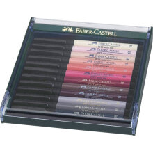Фломастеры для рисования для детей fABER CASTELL FaberCastell Pitt 12 Silled Skin Tones