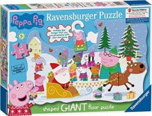 Ravensburger Ravensburger 5534 Peppa Wutz Świąteczne puzzle z zawieszeniem na drzwi, 32 elementy