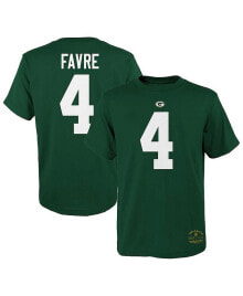 Mitchell & Ness boys Youth Brett Favre Green Green Bay Packers Retired Retro Player Name and Number T-shirt