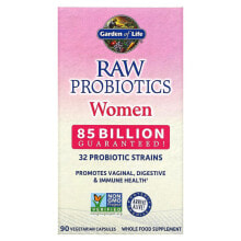 Пребиотики и пробиотики гарден оф Лайф, RAW Probiotics, для женщин, 85 млрд КОЕ, 90 вегетарианских капсул