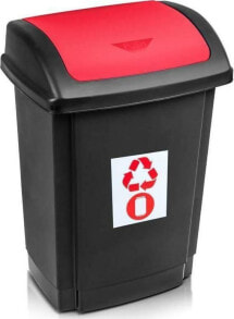 Plast Team trash can for recycling, tilting 25L red (TEA000447)