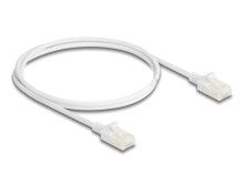 Delock 80359 - Patchkabel Cat.6a U/UTP Slim 1 m weiß - Network - CAT 6a