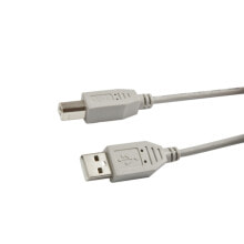 S215189, 1,8 м, USB A, USB B, USB 2.0, Мужской/Мужской, Серый