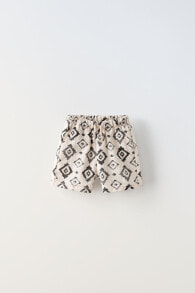 Mosaic textured bermuda shorts
