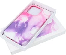 OEM Futerał LEATHER MAG COVER kompatybilny z MagSafe do IPHONE 12 Pro Max purple splash