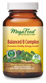 Витамины группы B MegaFood Balanced B Complex Сбалансированный Комплекс витамина В 60 таблеток