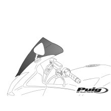 Запчасти и расходные материалы для мототехники PUIG Racing Windshield Ducati 1098