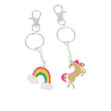 UNICORN-RAINBOW KEYCHAINS BFF SET 2 pcs