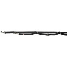 TRIXIE Premium verstellbare Leine Extra lang L-XL: 3 m 25 mm Schwarz
