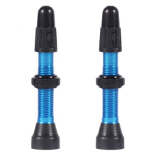 WTB Aluminum TCS Tubeless Valves: 34mm, Blue, Pair