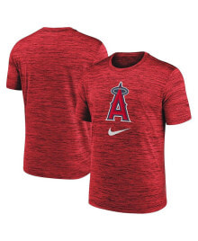 Nike men's Red Los Angeles Angels Logo Velocity Performance T-shirt