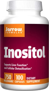 Витамины группы В Jarrow Formulas Inositol Инозитол ( Витамин B8) для здоровья печени и детоксикации организма 750 мг 100 капсул