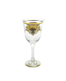 Classic Touch water Glass with 14K Gold Design, Set of 6