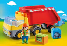 Детские игровые наборы и фигурки из дерева игровой набор с элементами конструктора Playmobil 1-2-3 70126 Самосвал