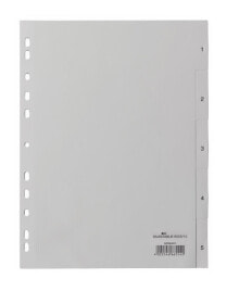 Durable 650510 закладка-разделитель Числовая закладка-разделитель Полипропилен (ПП) Серый