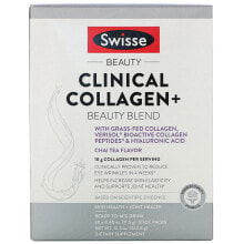 Коллаген Свисс, Clinical Collagen+ Beauty Blend, Chai Tea Flavor, 30 Stick Packs, 0.40 oz (11.5 g) Each (Товар снят с продажи) 