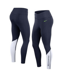 Nike women's College Navy and White Seattle Seahawks 7/8 Performance Leggings