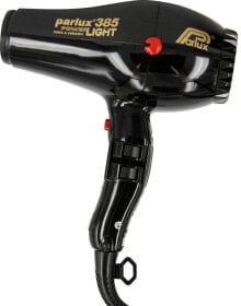 Haartrockner - Parlux Hair Dryer 385 Powerlight Ionic & Ceramic Black