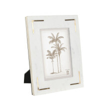 Photo frame Home ESPRIT White Golden Brass Marble Natural Shabby Chic 20 x 2 x 25 cm