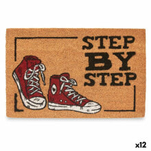 Doormat Step by Step Red Natural (12 Units)