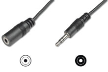 ASSMANN Electronic 3.5mm M/F, 2.5 m аудио кабель 2,5 m 3,5 мм Черный AK-510200-030-S