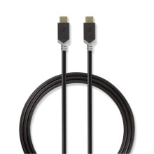 Компьютерные разъемы и переходники Nedis CCBW64750AT10 USB кабель 1 m 3.2 Gen 2 (3.1 Gen 2) USB C Антрацит