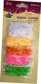 Titanum Sequins 10mm smooth flowers 5 colors
